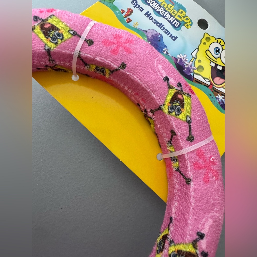 SpongeBob SquarePants Pink Spa Headband Terry cloth - Picture 2 of 2